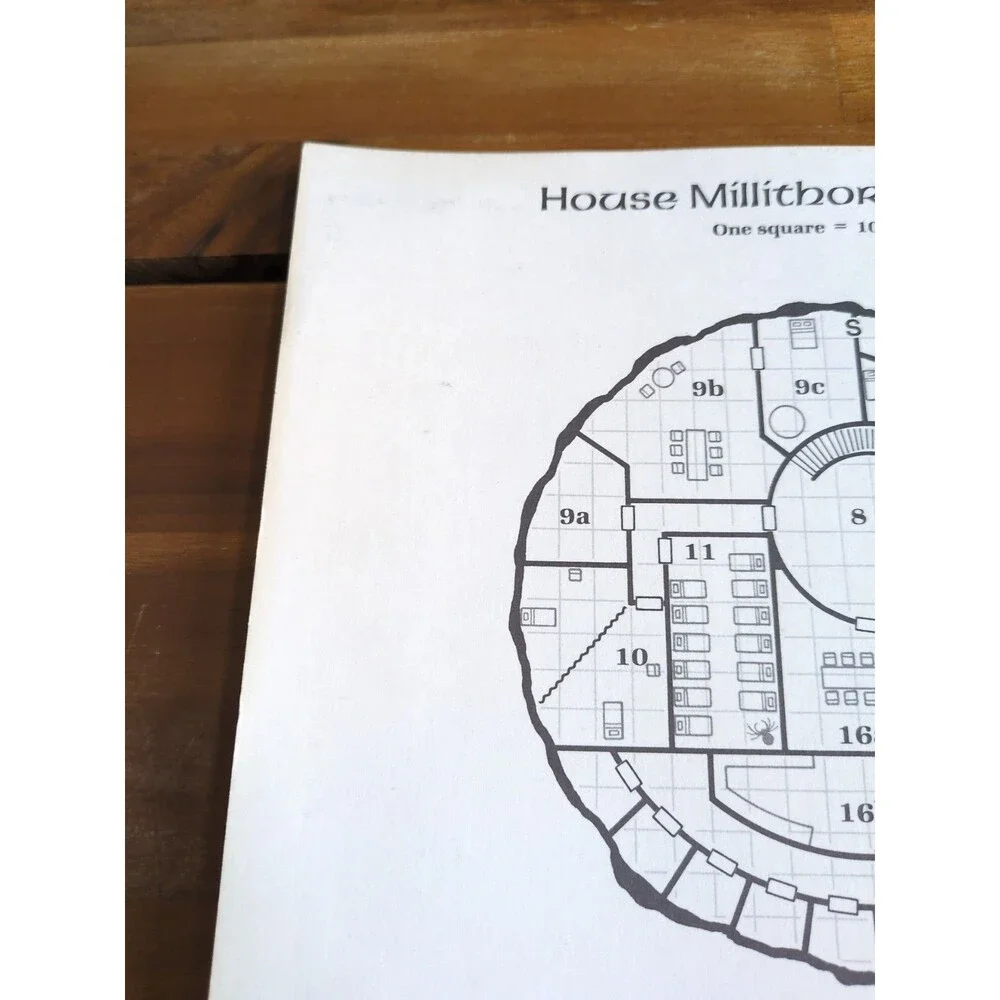 TSR 1992 House Millithor Dwelling Dwelling Battle Maze Sheet